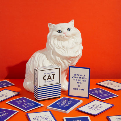 Chronicle Books - Brass Monkey Because This Cat Is Embarrassing - Pet Shame/Praise Deck