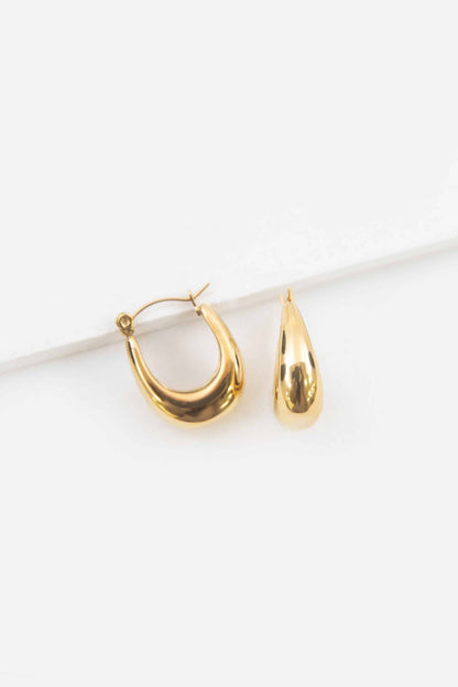 Lovoda - Curved Hoop Earrings | Gold