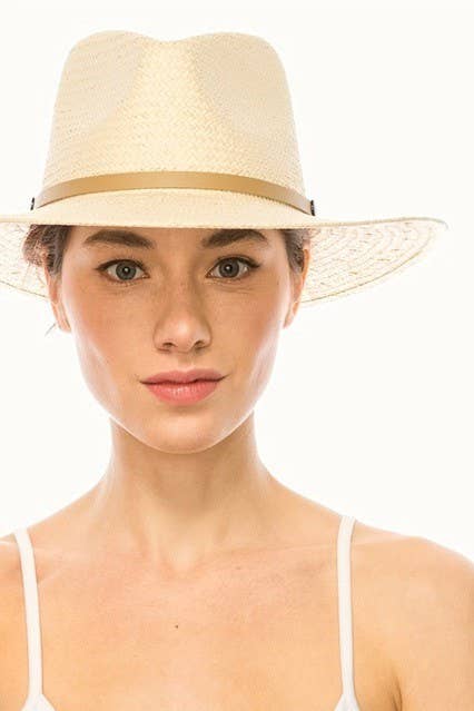 Olive & Pique - Handwoven Ivory Toyo Straw Panama, Adjustable