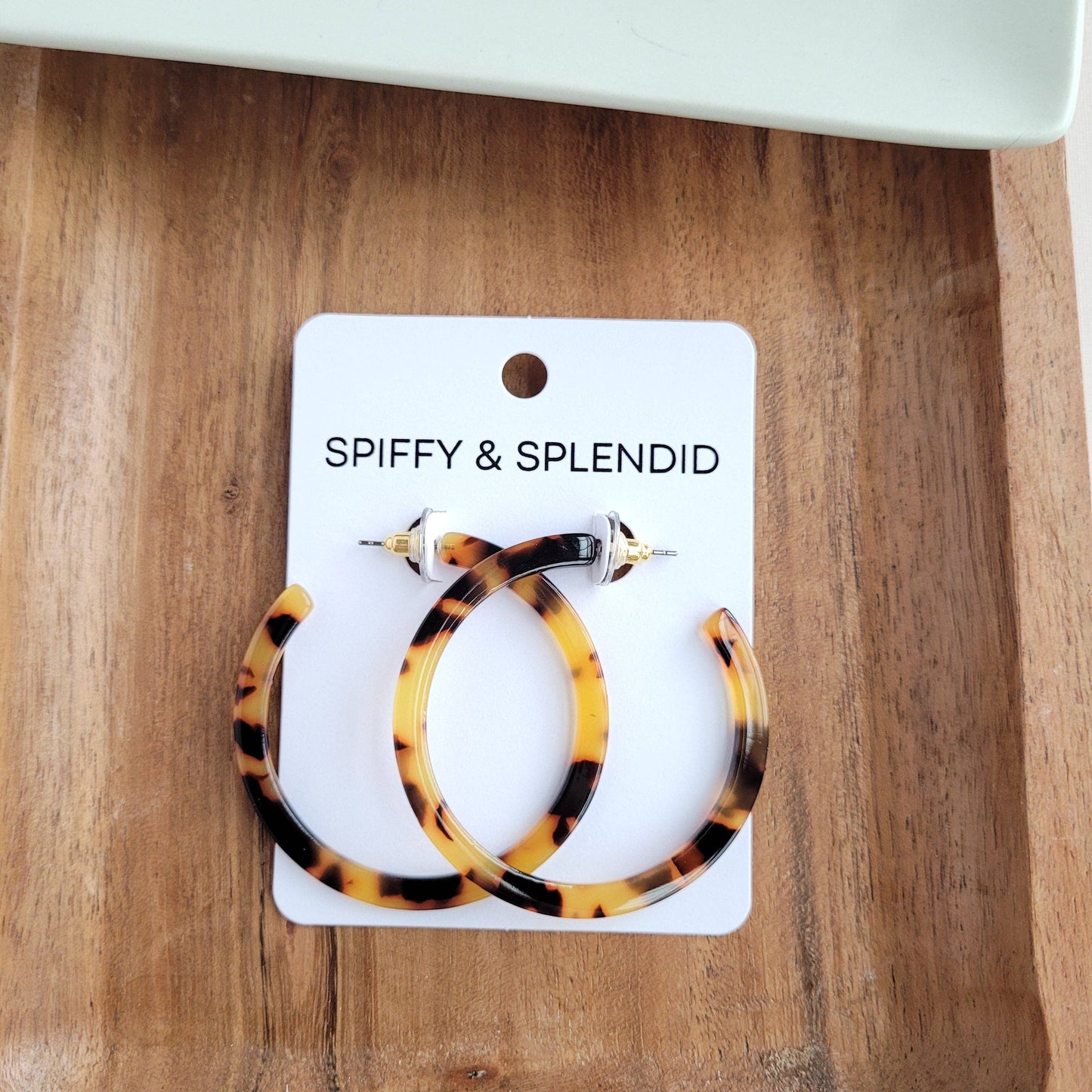 Spiffy & Splendid - Cameron Hoops - Tortoise // Earrings, Jewelry