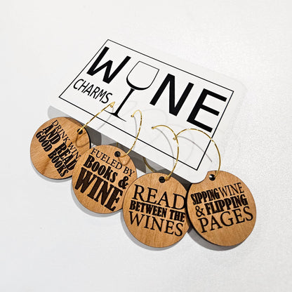 Lou Golden Designs - Wine & Books Wine Charms