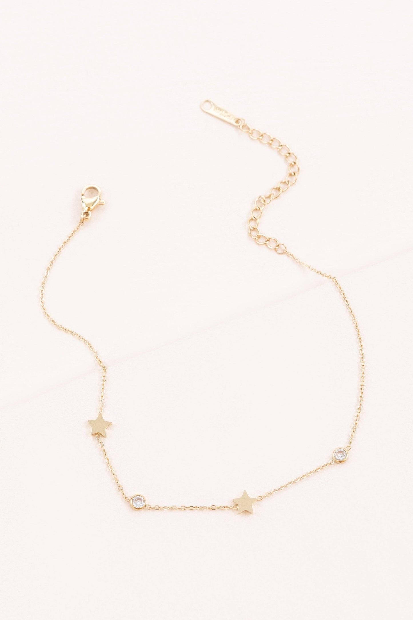 Lovoda - Starry Eyed Rhinestone Anklet | Gold