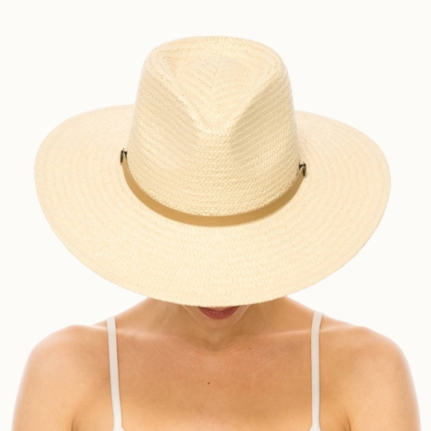 Olive & Pique - Handwoven Ivory Toyo Straw Panama, Adjustable