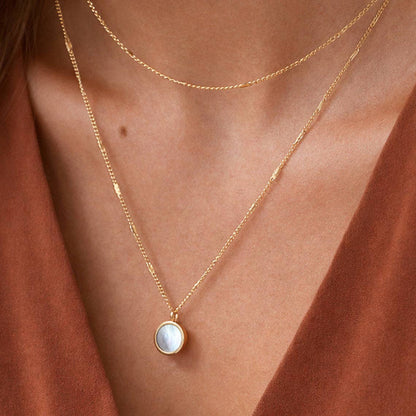 MA213 Mia Accessories - 18K Gold Plated Waterproof Stainless Steel Chain Necklace - 7237