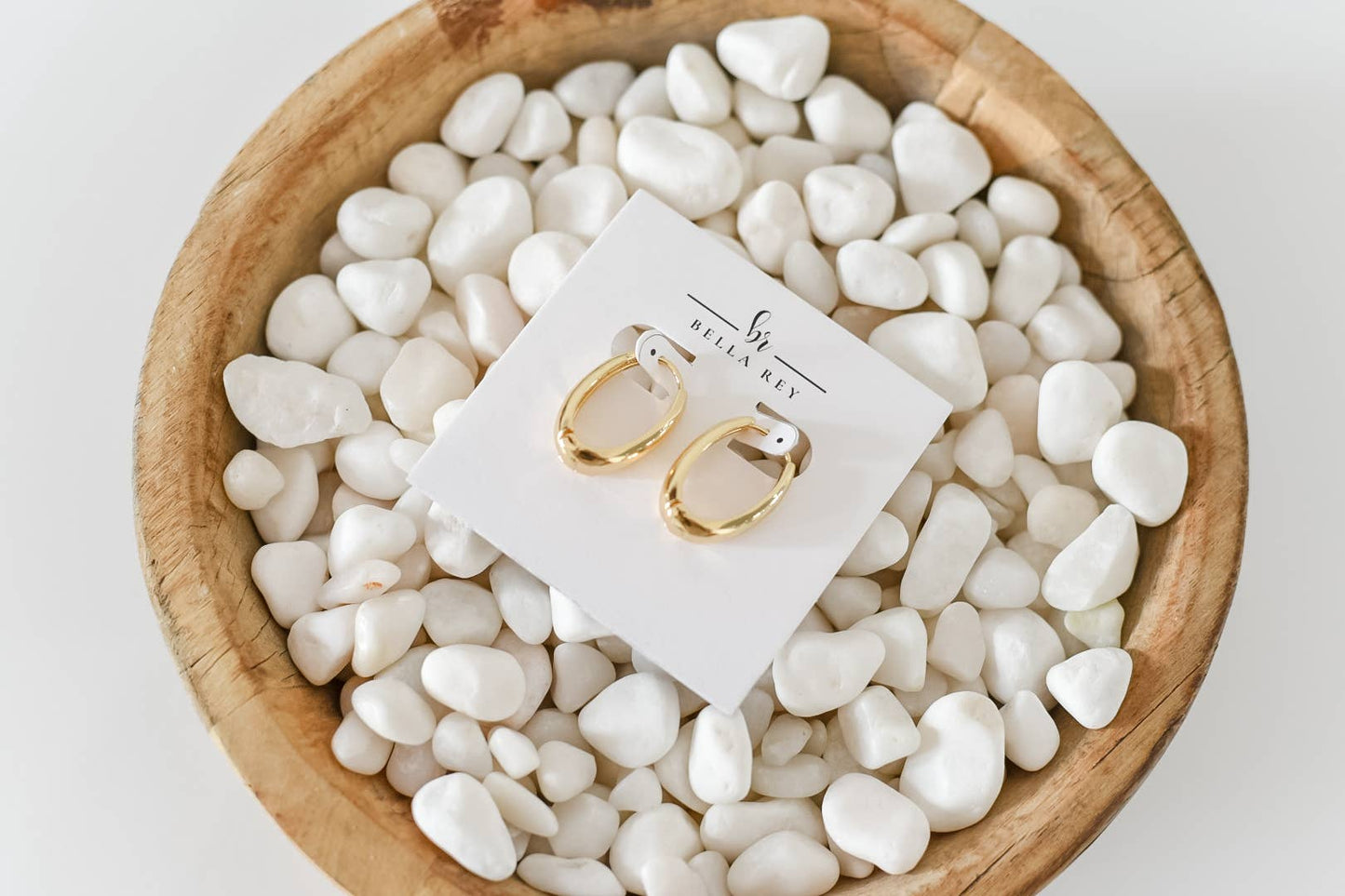 Bella Rey jewelry - Ember hoops 18k gold plated earrings-non tarnish