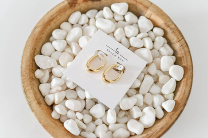 Bella Rey jewelry - Ember hoops 18k gold plated earrings-non tarnish