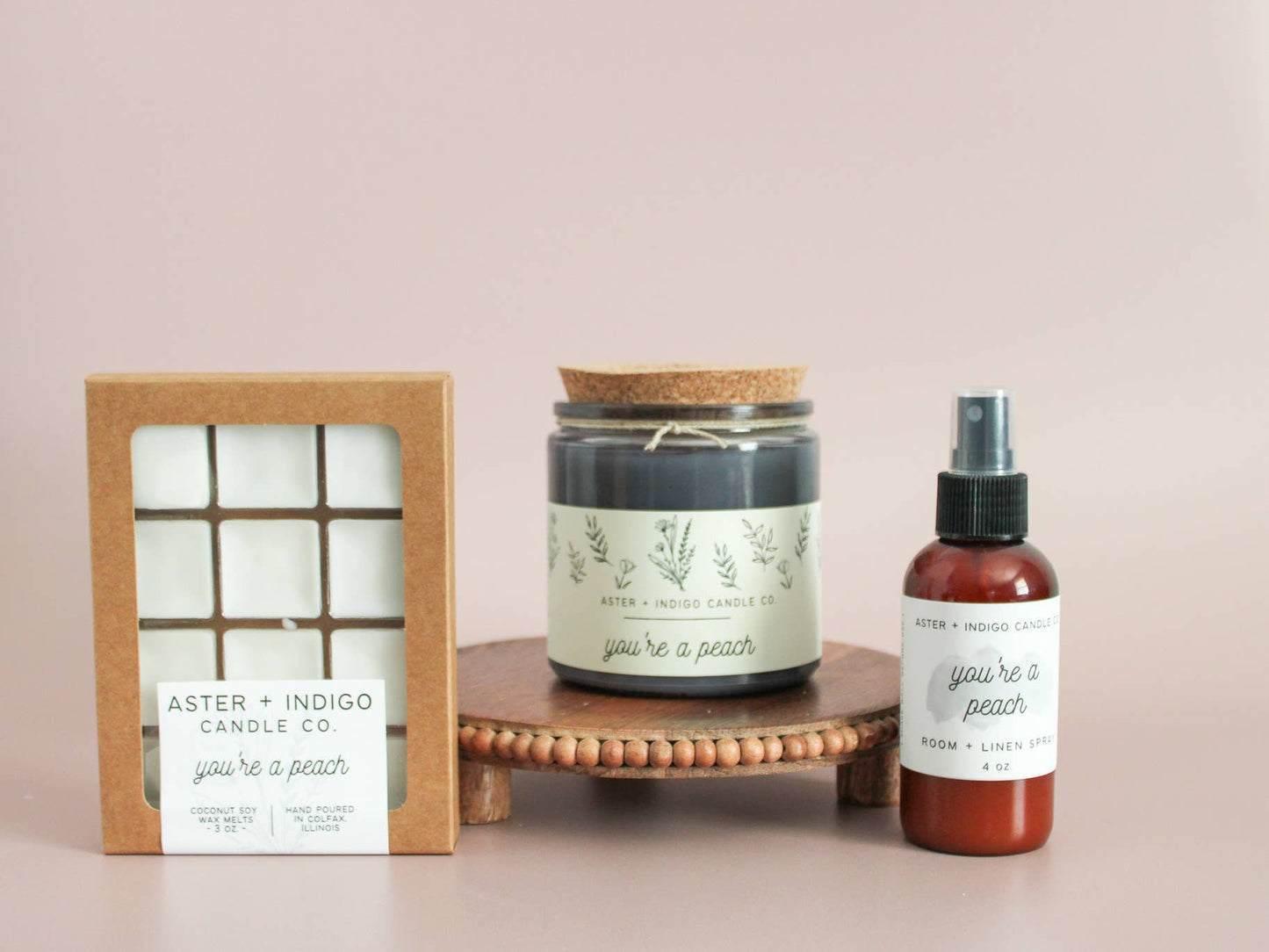 Aster + Indigo Candle Co. - You're a Peach | Summer Candle