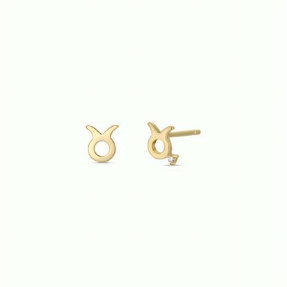 JaxKelly - Zodiac Gold Earrings - Taurus