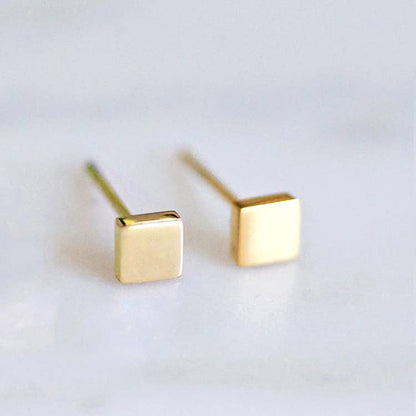 Melange Blanc - Ivy square stud earring, square earring, dainty stud