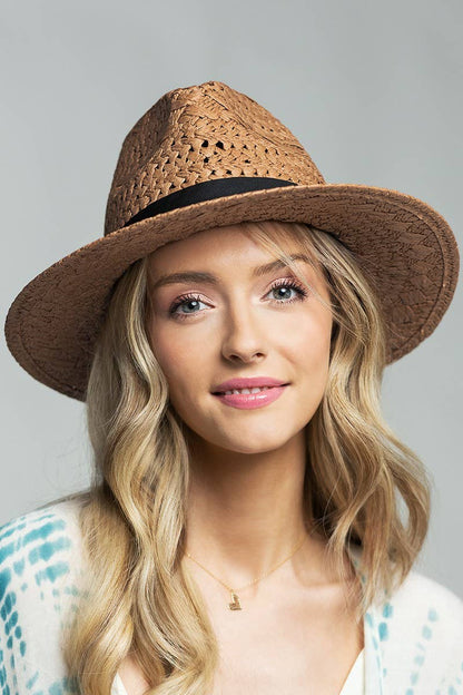 Urbanista - Panama Hat with Black Tucked Ribbon