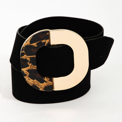 Collections by Fame Accessories - Brown Faux Leather Square Buckle Fashion Belt