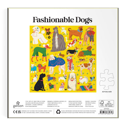 Chronicle Books - Fashionable Dogs 500 Piece Puzzle