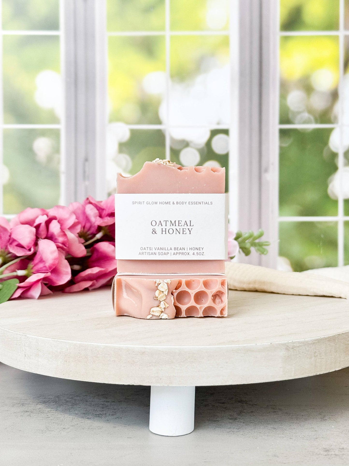 Spirit Glow Home & Body Essentials - Oatmeal & Honey - Handcrafted Artisan Soap Bar