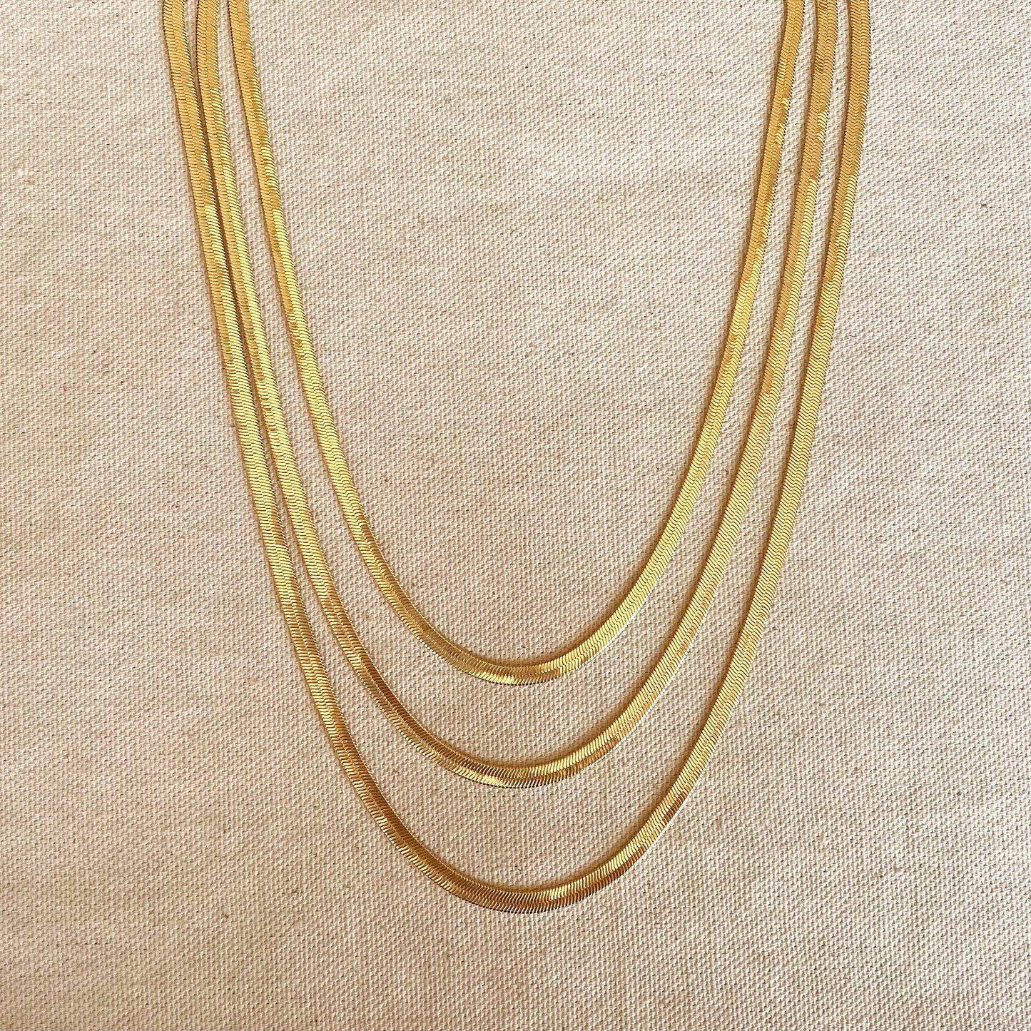 GoldFi - 18k Gold Filled 4.0mm Thickness Herringbone Chain