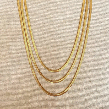 GoldFi - 18k Gold Filled 4.0mm Thickness Herringbone Chain