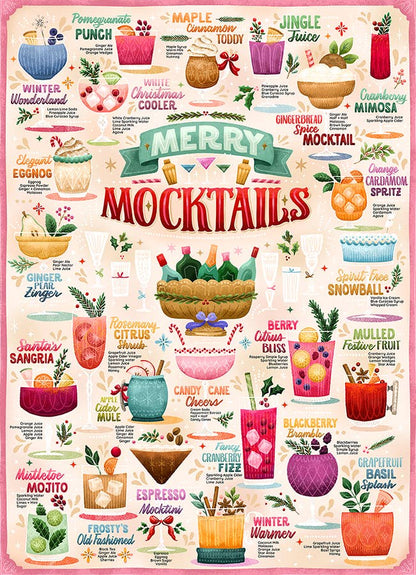Outset Games and Cobble Hill Puzzles - Merry Mocktails 1000pc puzzle