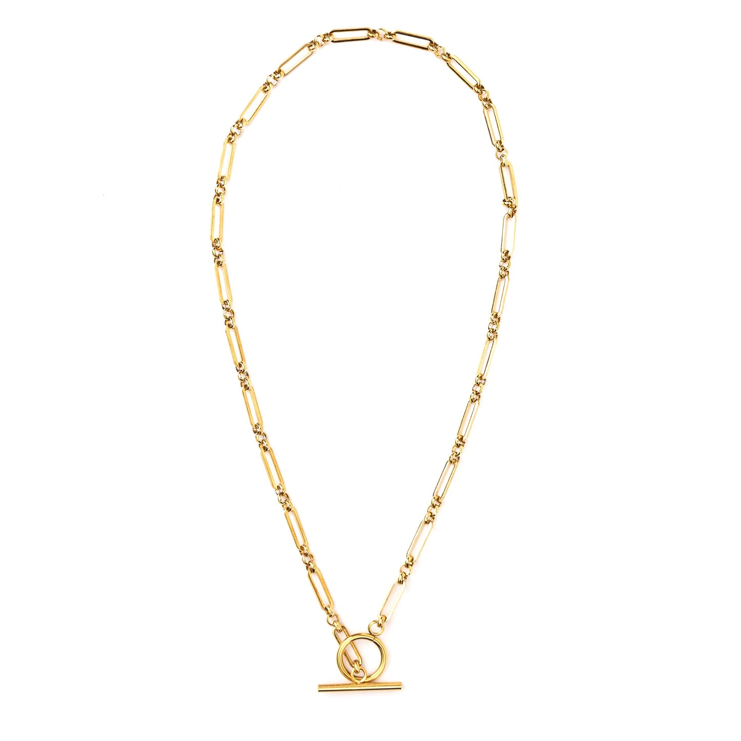Aili's Corner - 18K STAINLESS STEEL TOGGLE CHAIN NECKLACE