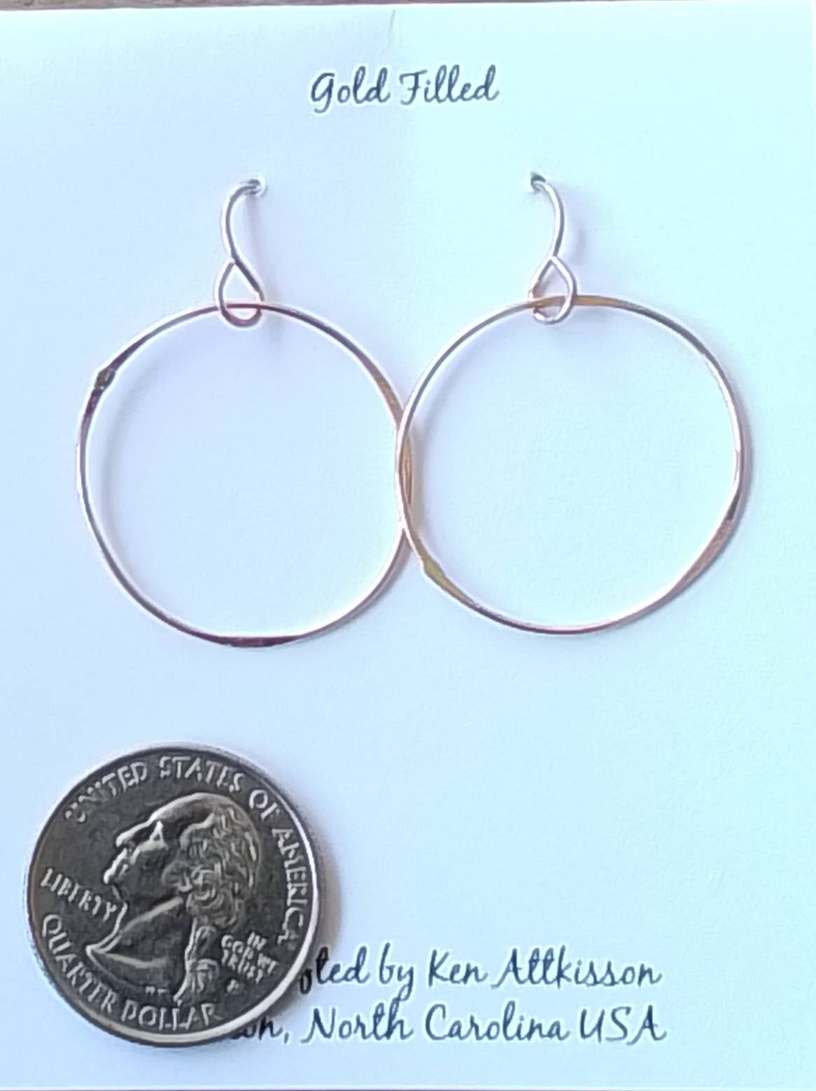 ER21 Ken’s handcrafted jewelry - 14k Gold Filled Earrings Large Circle
