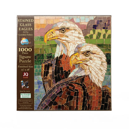 SunsOut - 0394 Stained Glass Eagles  1000 pc Puzzle
