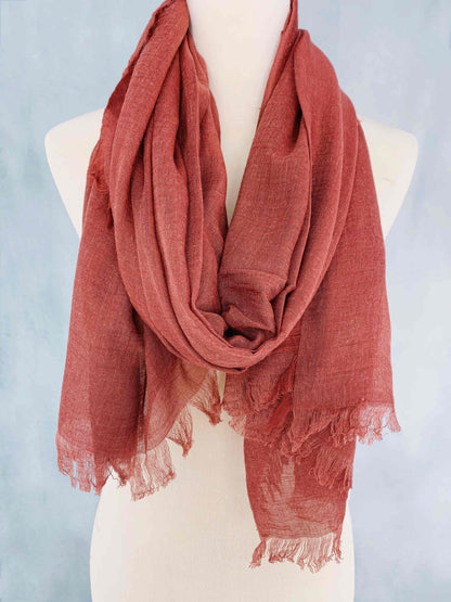 JC Sunny Fashion - 10 Colors-Soft As Cashmere Oversized Solid Frayed Scarf