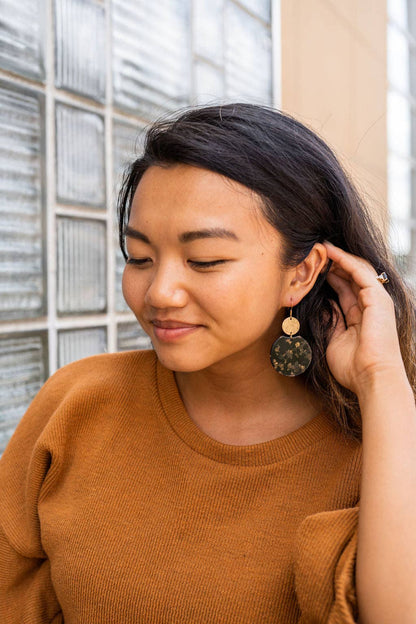 Spiffy & Splendid - Zoey Earrings - Black & Bronze // Jewelry, Gifts
