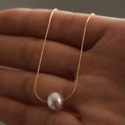 MA216 Mia Accessories - 18K Gold Plated Waterproof Stainless Steel Freshwater Pearl Necklace - 7136 7137