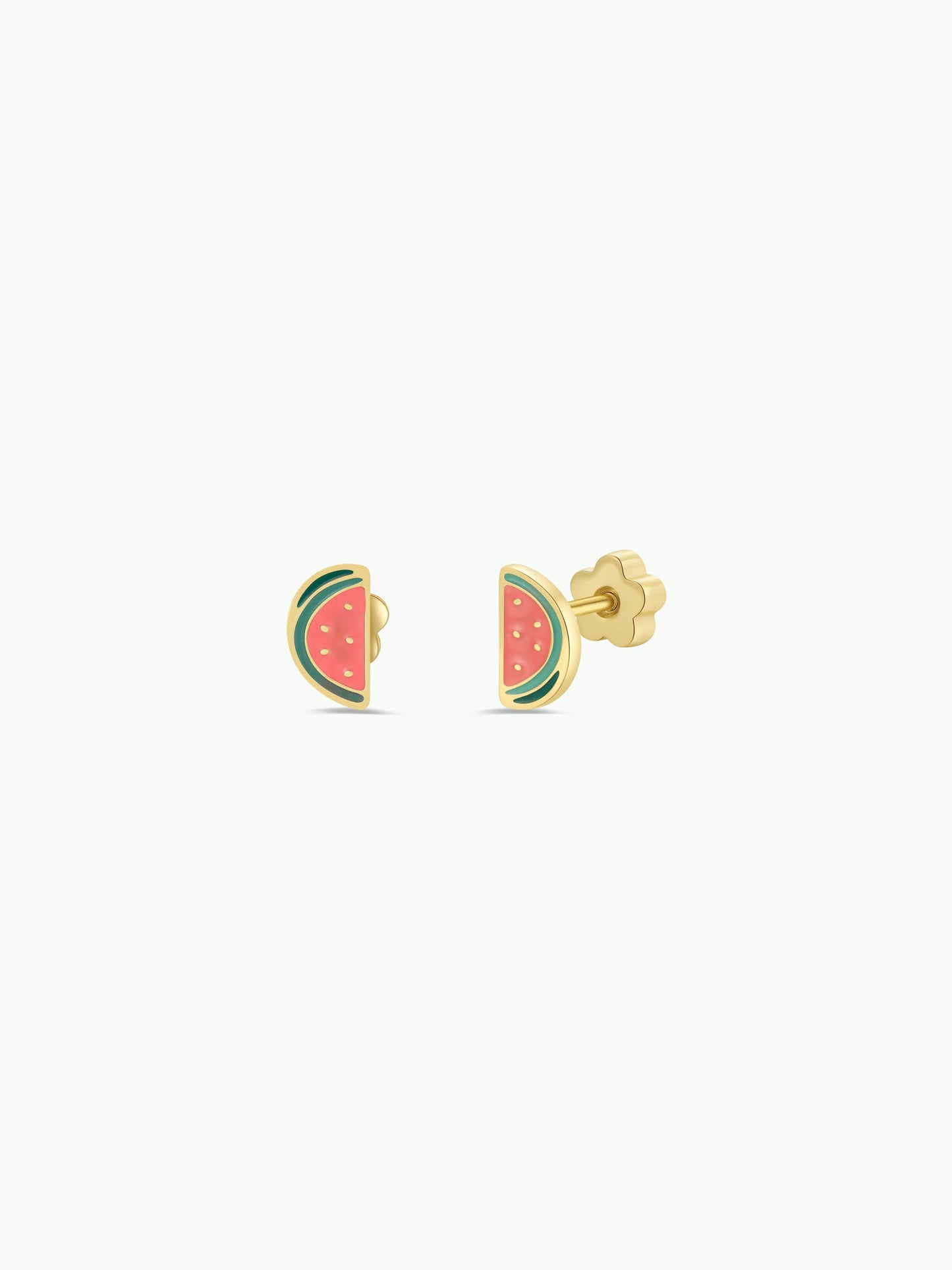 JaxKelly - Watermelon Enamel Flat Back Kids Earrings