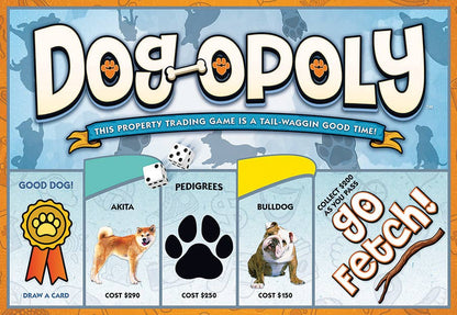 Outset Games and Cobble Hill Puzzles - Dog-Opoly (New Design) - A Hit for Dog Lovers of All Ages