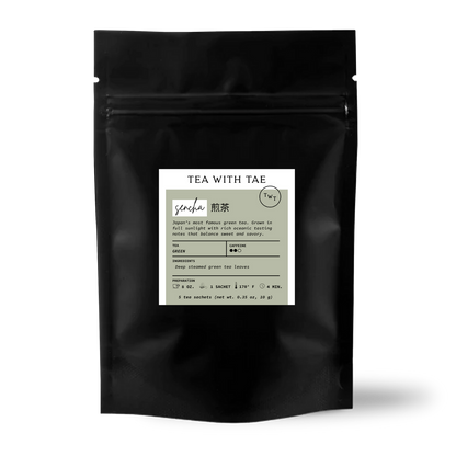 Tea with Tae - Sencha Japanese Green Tea Small Gift Pouch (5 tea bags)