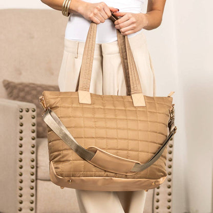 Aili's Corner - Mila Quilted Traveler Tote with Mini Clutch