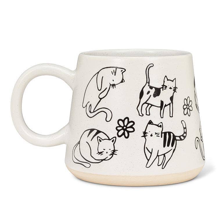 Abbott - Oversized Mug with Cats-4"H(17oz)