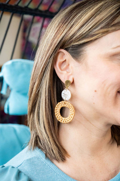 Spiffy & Splendid - Lana Earrings - Dark Rattan // Resort, Jewelry