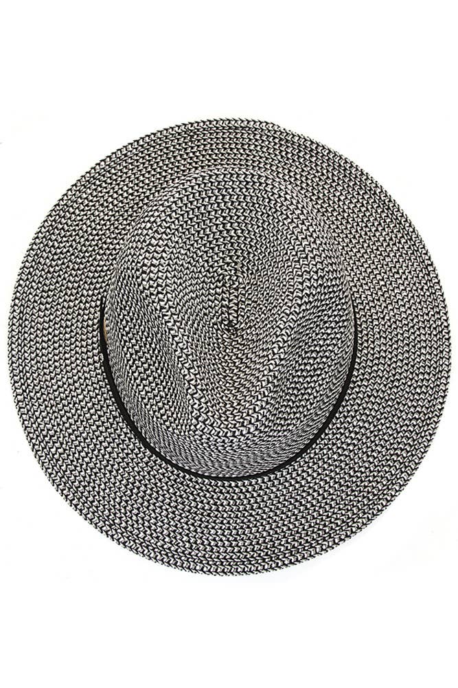 Hana - C.C Suede Band Trim Panama Sun Hat