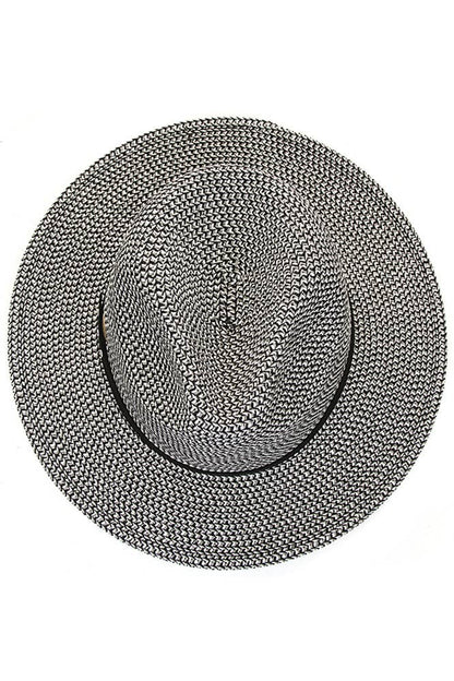 Hana - C.C Suede Band Trim Panama Sun Hat
