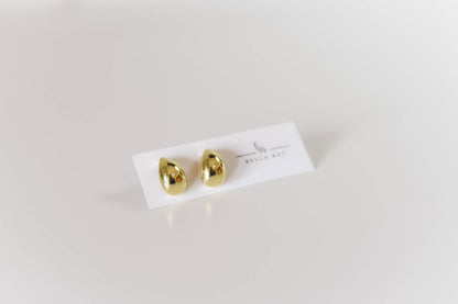 Bella Rey jewelry - The Olivia teardrop gold plated stud earrings