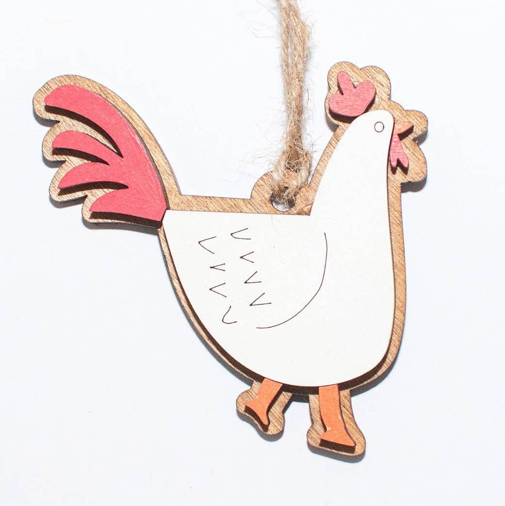 The Little Ornament Shop - Chicken Christmas Ornament