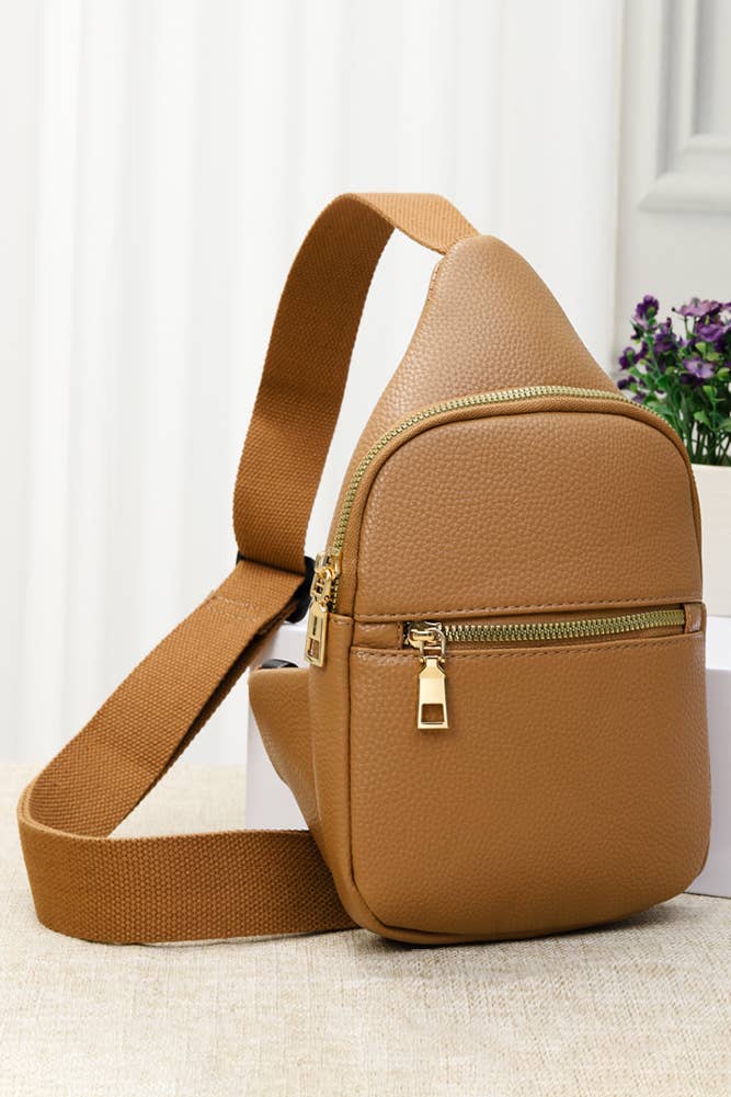 Hana - Solid PU Sling Bag