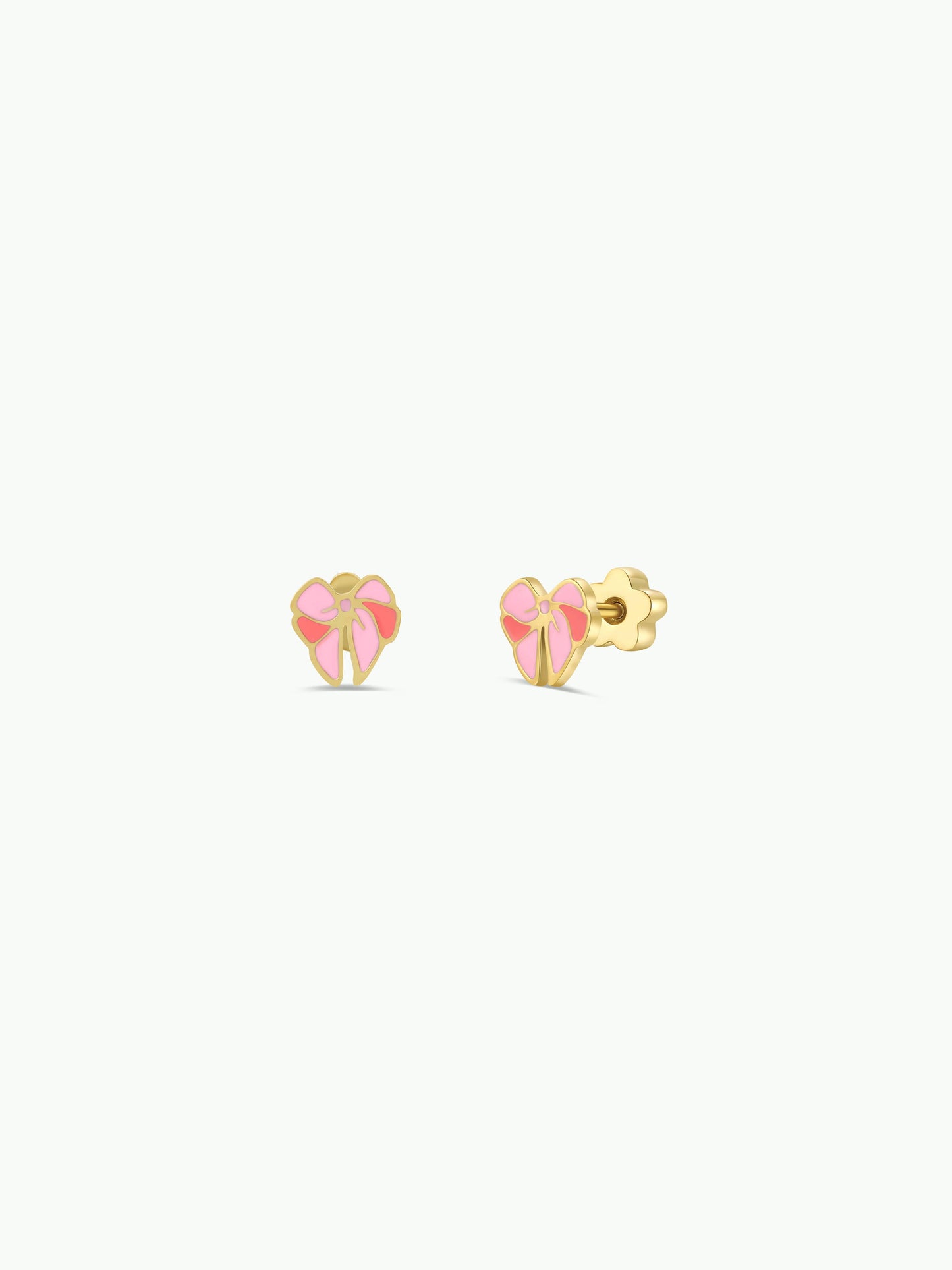JaxKelly - Bow Enamel Flat Back Kids Earrings