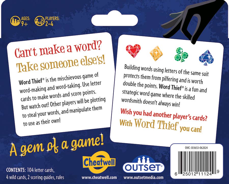 Outset Games and Cobble Hill Puzzles - Word Thief – The Card Game of Letter and Larceny!
