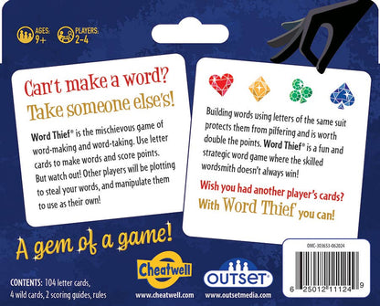 Outset Games and Cobble Hill Puzzles - Word Thief – The Card Game of Letter and Larceny!