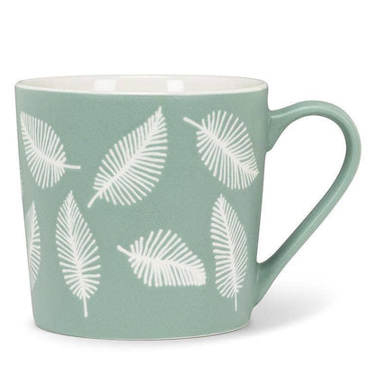 Abbott - Feathery Leaves Mug-Sage-3.5"H(13oz)
