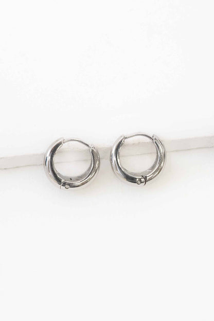 Lovoda - Minimal 14mm Hoop Earrings | Silver