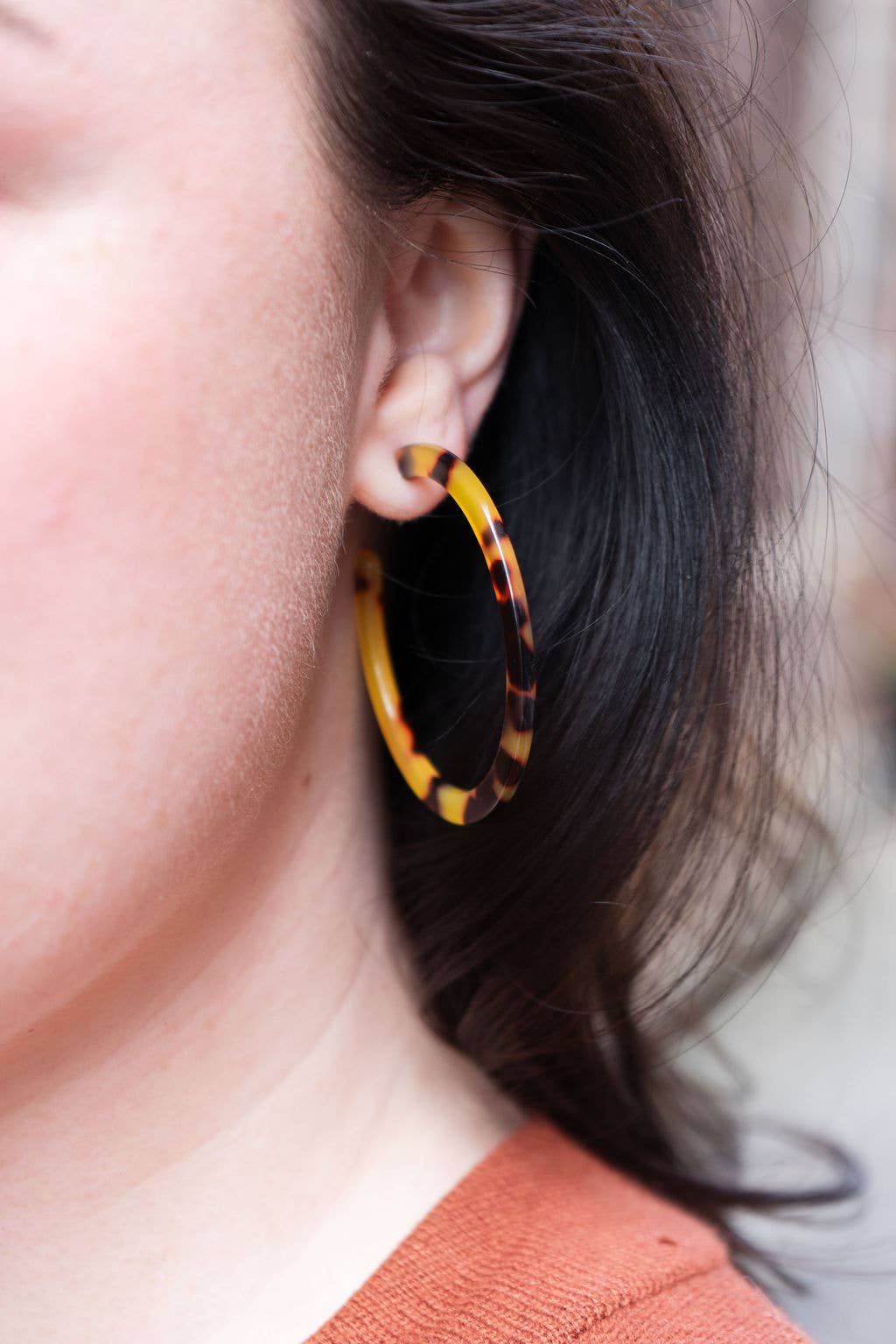 Spiffy & Splendid - Cameron Hoops - Tortoise // Earrings, Jewelry