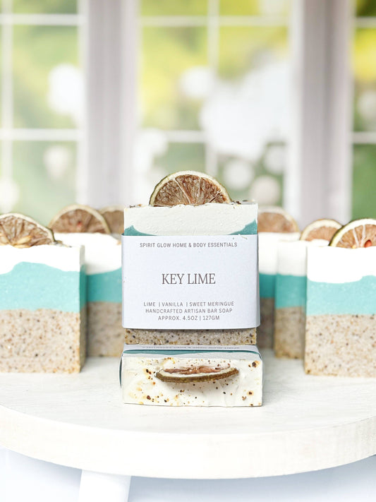 Spirit Glow Home & Body Essentials - Key Lime - Handcrafted Artisan Soap Bar 
