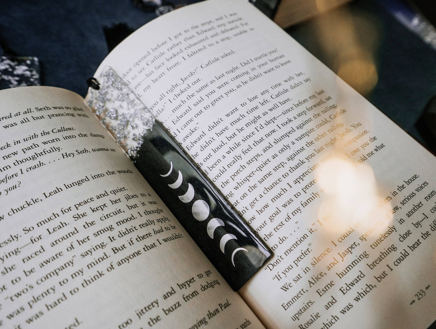 Dège Creative - Black & Silver Moon Phases Bookmark
