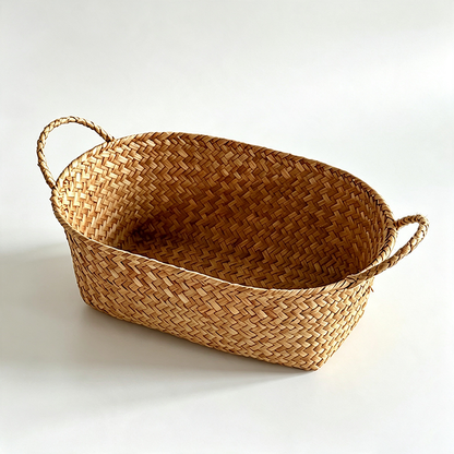 CouldNook - CouldNook Mixed Woven Storage Organizer Basket - Light Household Accent