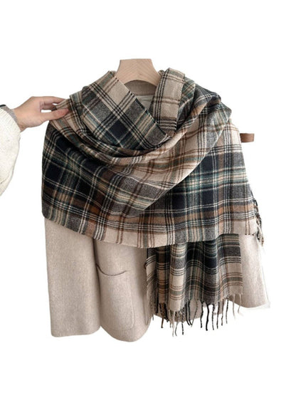 Funkyrel® Atzbranding Limited - Scarvii - Plaid Winter Scarf Shawl for Women