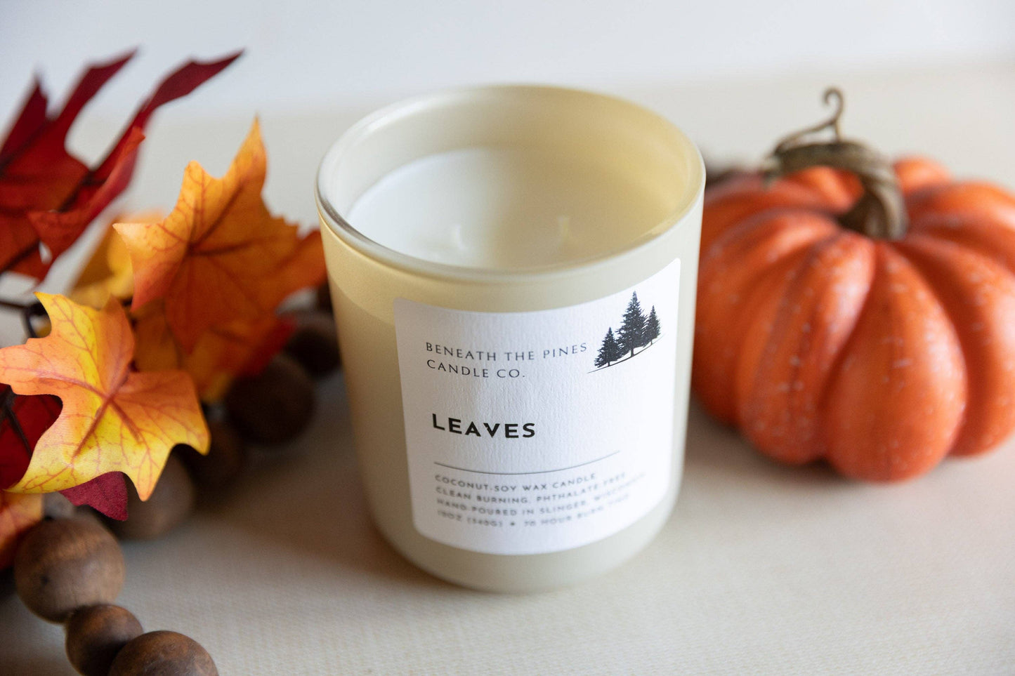 Beneath The Pines Candle Co. - Leaves: Coconut-Soy Candle