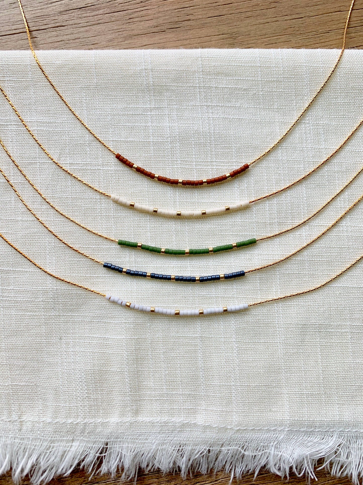 Ocean Breakup - Neutral Matte Minimalist Necklace
