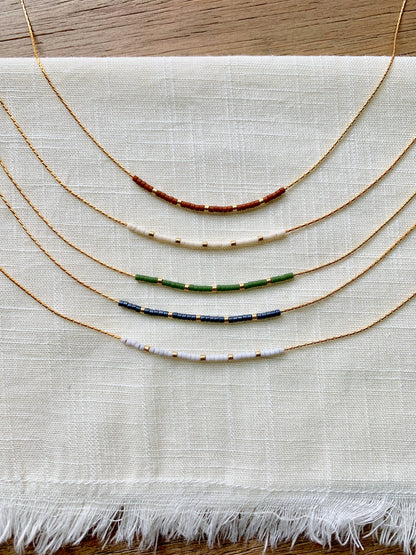 Ocean Breakup - Neutral Matte Minimalist Necklace